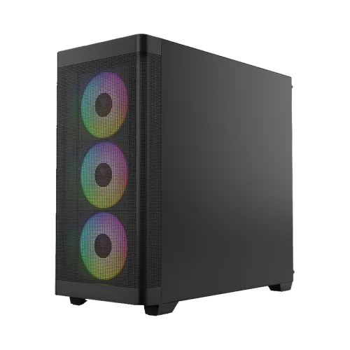 Case GAMDIAS ATHENA M3 Black ARGB – Mid Tower | 4 Fan ARGB PWM
